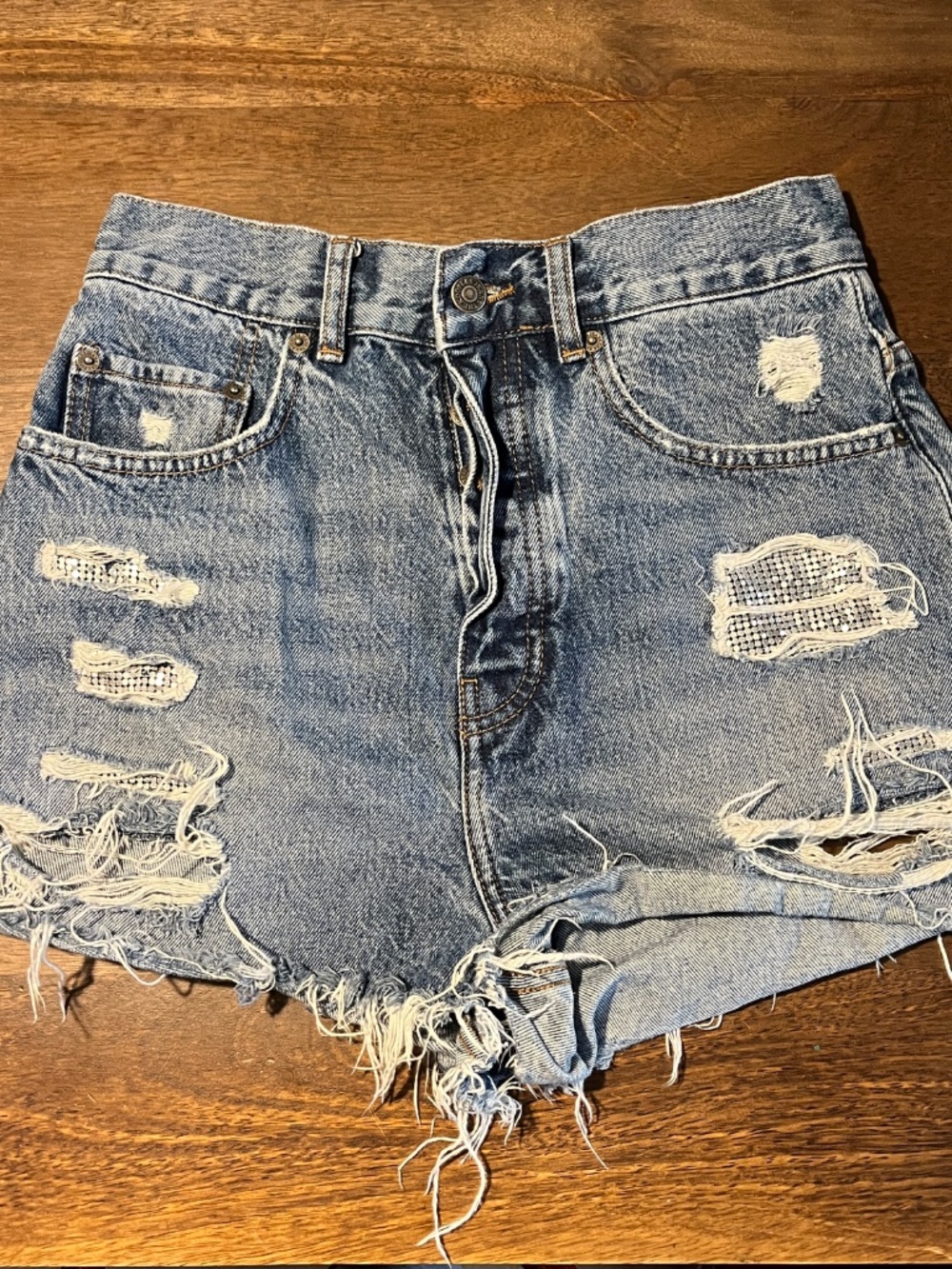 Distressed Furst of a Kind 1990s Levi’s 501 Cutoff Jean Shorts Size 22
